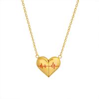 Titanium Steel Necklace, with Magnet, with 5cm extender chain, Heart, Vacuum Ion Plating, for woman, more colors for choice, 14x16.50mm, Length:Approx 40 cm, Sold By PC