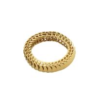 Titanium Steel Finger Ring, Vacuum Ion Plating, Unisex & different size for choice, golden, 4mm, Sold By PC