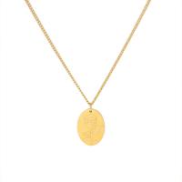 Titanstahl Halskette, mit Verlängerungskettchen von 5cm, oval, für Frau, goldfarben, 13x17mm, Länge:ca. 40 cm, verkauft von PC