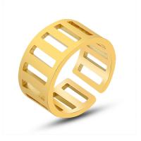 Titanium Steel Finger Ring, Vacuum Ion Plating, for woman & hollow, more colors for choice, 10mm, US Ring Size:7, Sold By PC