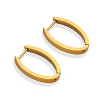 Titanium Steel  Earring, Vacuum Ion Plating, for woman, more colors for choice, 14x22mm, Sold By Pair
