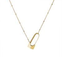 Titanstahl Halskette, Türschloss, für Frau, keine, 12x30mm, Länge:ca. 45 cm, verkauft von PC
