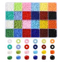 Polymer Clay Bead, med Plastlåda & Glass Seed Beads, DIY, blandade färger, 190x130x20mm, Säljs av Box