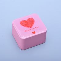 Plastic Ring Box Square pink Sold By PC