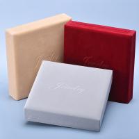 Velveteen Necklace Box,  Square, durable, more colors for choice, 190x190x43mm, Sold By PC