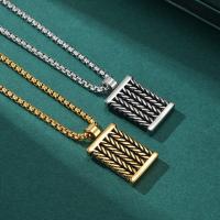 Titanstahl Halskette, poliert, Modeschmuck & verschiedene Stile für Wahl & für den Menschen, keine, 17.50x31mm, Länge ca. 23.62 ZollInch, verkauft von PC