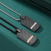 Edelstahl Schmuck Halskette, 316 L Edelstahl, poliert, verschiedene Stile für Wahl & für den Menschen & mit Strass, keine, 20x36mm, Länge:ca. 23.62 ZollInch, verkauft von PC