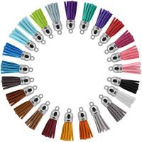 Copper Coated Plastic Tassel Pendant with Microfiber plated DIY mixed colors 38mm Sold By Bag