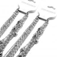 Stainless Steel Necklace Chain 304 Stainless Steel Vacuum Ion Plating & DIY 1.80mm Sold By Bag