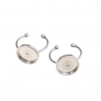 304 acciaio inox base anello a lunetta, DIY & formato differente per scelta, colore originale, 10PC/borsa, Venduto da borsa