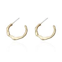 Brass Stud Earring, gold color plated, fashion jewelry & for woman, original color, 26x20mm, Sold By Pair