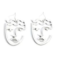 Zinklegierung Ohrringe, plattiert, für Frau & mit kubischem Zirkonia, keine, 48x37mm, verkauft von Paar