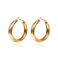 Iron Earring plated fashion jewelry & for woman 50mm Sold By Pair