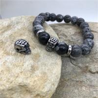 Stainless Steel Beads, 304 Stainless Steel, Skull, DIY & blacken, original color, 7.48x9mm, Sold By PC