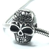 Stainless Steel Beads, 304 Stainless Steel, Skull, DIY & blacken, original color, 14x20x14mm, Sold By PC