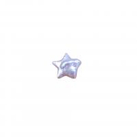 Perles nacres sans trou de culture d'eau douce, perle d'eau douce cultivée, étoile, poli, DIY & aucun trou, blanc, 12mm, Vendu par PC