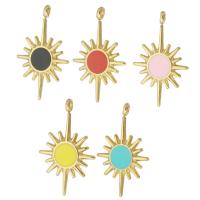 Stainless Steel Pendants 304 Stainless Steel Sun enamel Approx 2mm Sold By PC