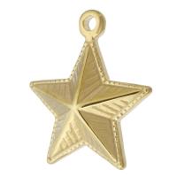 Stainless Steel Pendants, 304 Stainless Steel, Star, Vacuum Ion Plating, enamel & with rhinestone, golden, 19x22x5mm, Hole:Approx 2mm, Sold By PC