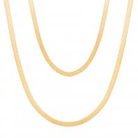 Zinklegierung Schmuck Halskette, plattiert, Doppelschicht & Modeschmuck & für Frau, keine, frei von Nickel, Blei & Kadmium, Länge:ca. 16.14 ZollInch, ca. 26.57 ZollInch, verkauft von PC