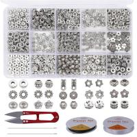 Zinc Alloy Jewelry Finding Set with Plastic Box antique silver color plated DIY nickel lead & cadmium free Sold By Box