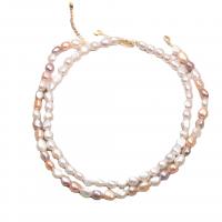 Collar de Perlas Natural de Freshwater, Perlas cultivadas de agua dulce, para mujer, más colores para la opción, 9-10mm, longitud:aproximado 40-42 cm, Vendido por UD