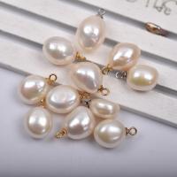 Freshwater Pearl Pendants with Brass plated Unisex 9-10mm Sold By PC