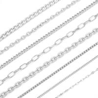 Rozsdamentes acélból készült ékszerek Chain, 304 rozsdamentes acél, DIY & különböző stílusokat a választás, az eredeti szín, Által értékesített m