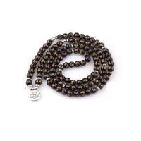 108 Mala Beads, Glass Beads, with Tibetan Style, Round, plated, multilayer & Unisex, more colors for choice, 8mm, Length:35.43 Inch, Sold By PC