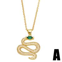 Cubic Zircon Micro Pave Brass Necklace, with 2 extender chain, gold color plated, different styles for choice & micro pave cubic zirconia & for woman, green, nickel, lead & cadmium free, 29x22mm, Length:17.7 Inch, Sold By PC