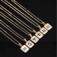 Stainless Steel Jewelry Necklace, 304 Stainless Steel, with Shell, 18K gold plated, fashion jewelry & with constellation symbols & for woman & hollow, golden, 12.50x15mm, Sold Per Approx 17.72 Inch Strand