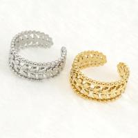 Titanium Steel Finger Ring, Vacuum Ion Plating, fashion jewelry & for woman, more colors for choice, 9.70mm, Sold By PC