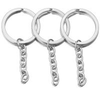 304 Stainless Steel Key Clasp fashion jewelry original color 30mm 40mm Sold By Bag