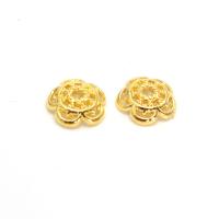 Tibetan Style Bead Cap, Flower, real gold plated, DIY & different styles for choice, golden, nickel, lead & cadmium free, 100PCs/Bag, Sold By Bag