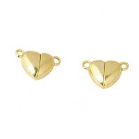 Zinc Alloy Magnetic Clasp with Magnet Heart plated DIY nickel lead & cadmium free Approx 1.8mm Sold By Bag