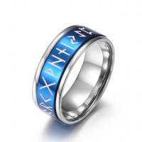 Titanium Steel Finger Ring polished fashion jewelry & Unisex & luminated 8mm Sold By PC