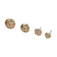 Brass Earring Stud Component, Round, plated, DIY & different size for choice & different styles for choice, more colors for choice, nickel, lead & cadmium free, Sold By PC