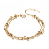 Stainless Steel Anklet 304 Stainless Steel with 1.97inch extender chain fashion jewelry & multilayer & for woman Length Approx 9.84 Inch Sold By PC