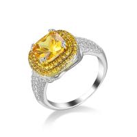 Cubic Zircon Brass δάχτυλο του δακτυλίου, Ορείχαλκος, χρώμα επιπλατινωμένα, διαφορετικό μέγεθος για την επιλογή & για τη γυναίκα & με ζιργκόν, χρυσοκίτρινο, νικέλιο, μόλυβδο και κάδμιο ελεύθεροι, Sold Με PC