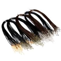 Fashion Halsband Cord, Vax, mässing Karbinlås, DIY & olika storlek för val, fler färger för val, Längd Ca 17.72 inch, 100Strand/Bag, Säljs av Bag