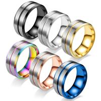Stainless Steel Finger Ring 304 Stainless Steel fashion jewelry & Unisex 8mm Sold By PC