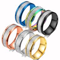 خاتم إصبع الفولاذ المقاوم للصدأ, 304 الفولاذ المقاوم للصدأ, مجوهرات الموضة & للجنسين & حجم مختلفة للاختيار, المزيد من الألوان للاختيار, 8mm, تباع بواسطة PC