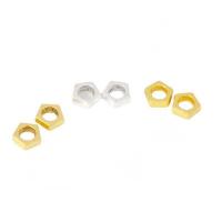 Zinc Alloy Spacer Beads Pentagon plated DIY nickel lead & cadmium free Sold By Bag