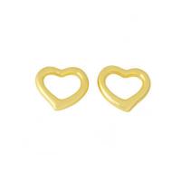 Cink ötvözet összekapcsolása Ring, Szív, arany színű aranyozott, DIY & üreges, aranysárga, nikkel, ólom és kadmium mentes, 12x11x2mm, 20PC-k/Bag, Által értékesített Bag