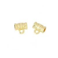 Zinc Alloy Bail Beads Column 18K gold plated DIY golden nickel lead & cadmium free Approx 2.8 1.8mm Sold By Bag