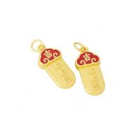 Tibetan Style Enamel Pendants, gold color plated, DIY & different styles for choice, golden, nickel, lead & cadmium free, 10PCs/Bag, Sold By Bag
