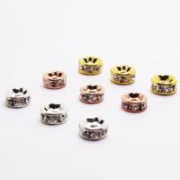 Brass Spacer Beads, plated, DIY & different size for choice & micro pave cubic zirconia, more colors for choice, nickel, lead & cadmium free, Sold By PC