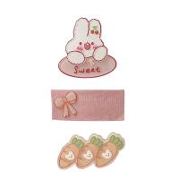Acrylic Children Hair Accessories, with Tibetan Style, Girl & three pieces, more colors for choice, 40-50mm, Sold By Set