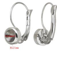 Stainless Steel Lever Back Earring Component, 304 Stainless Steel, DIY, original color, 8*21*6.4mm, Sold By PC