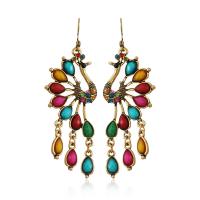 Rhinestone Earring, Tibetan Style, with Resin, fashion jewelry & for woman & with rhinestone, more colors for choice, nickel, lead & cadmium free, 80x24mm, Sold By Pair
