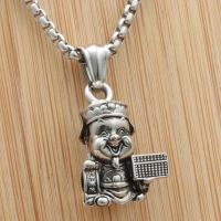 Titanium Steel Necklace God of Wealth fashion jewelry & Unisex original color Length Approx 23.62 Inch Sold By PC